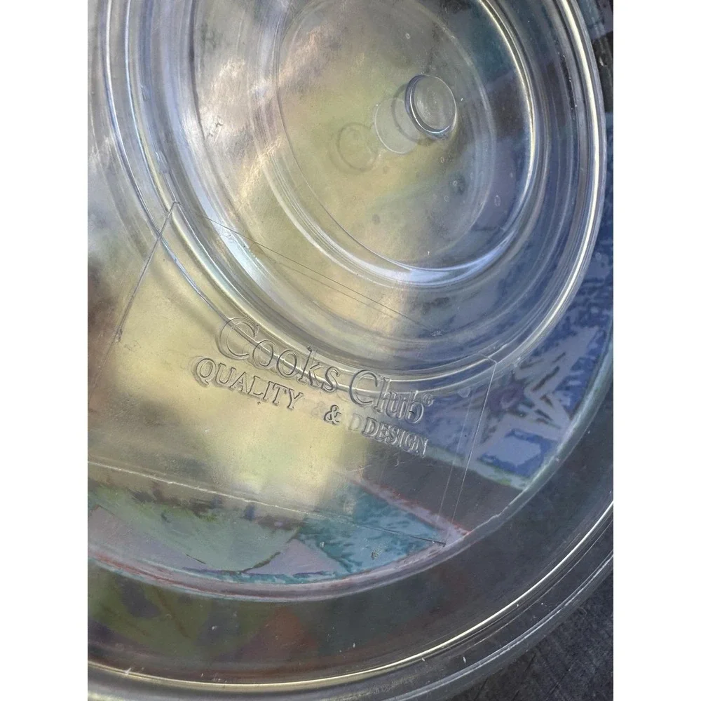 Vintage 90s Clear Ice Bucket Tropical Fish Retro‎ Beach Party With Lid